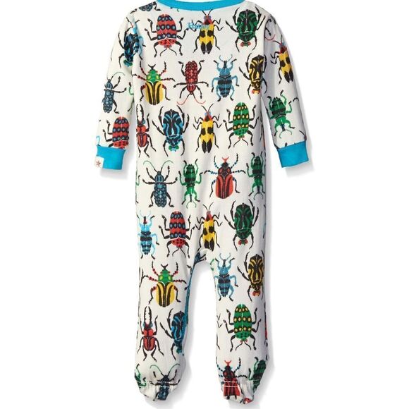 Hatley Bundle of 2 Baby Boys' Jungle Beetles & Rockets Footed Sleeper 3-6 Months - Picture 3 of 12